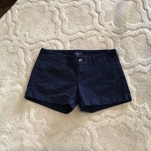 American Eagle navy midi shorts